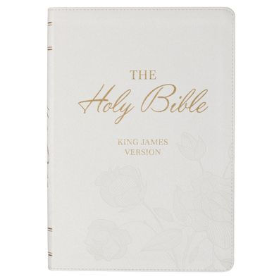 KJV Bible Super Giant Print Faux Leather White