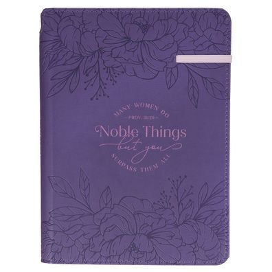 Journal Classic W/Elastic & Pen Holder Noble Things Prov. 31:29