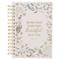 Title: Journal Wirebound Ivory Floral Everything Beautiful Ecc. 3:11, Author: Christian Art Gifts