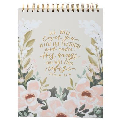 Wirebound Notepad He Will Cover You Ps. 91:4