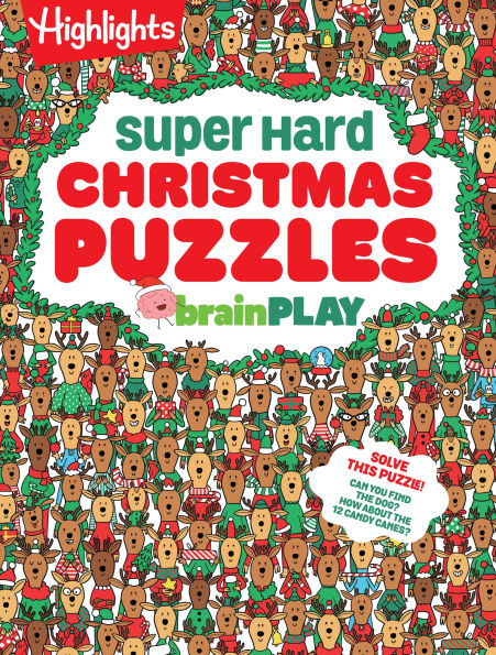 brainPLAY Super Hard Christmas Puzzles: 200+ Challenging Christmas Puzzles, Mazes, Logic Games and Wordplay. Holiday-Themed Activity Book Gift for Kids 7 and Up