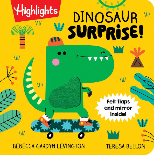 Dinosaur Surprise!: Dino Book with Peekaboo Flaps and Mirror, Pop-Up Dinosaur Board Book for Babies and Toddlers to Laugh, Play and Build Fine Motor Skills