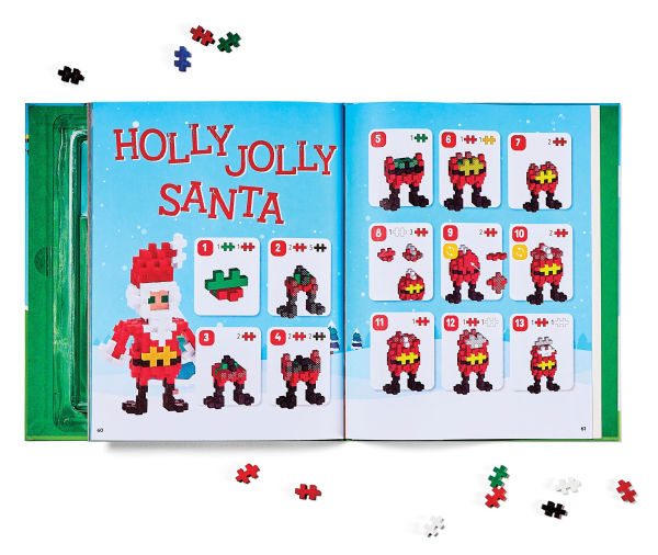 Christmas Puzzle and Play: Build with 100 Pieces!: Holiday Set with Hidden Objects and Plus-Plus Building Blocks for Kids Ages 5 and Up