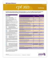 CPT 2023 Express Reference Coding Card : Cardiology