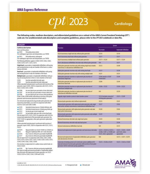 CPT 2023 Express Reference Coding Card Cardiology by AMA, Other