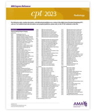 CPT 2023 Express Reference Coding Card : Radiology
