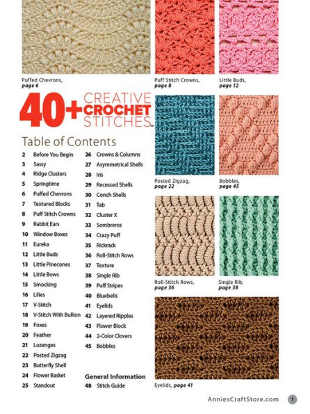 40+ Creative Crochet Stitches