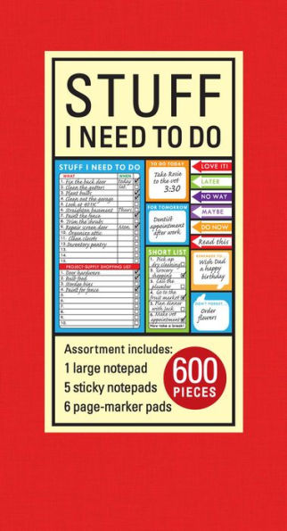 Book of Sticky Notes Stuff I Need to Do Red