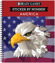 Title: Brain Games - Sticker by Number: America (28 Images to Sticker), Author: Publications International Ltd