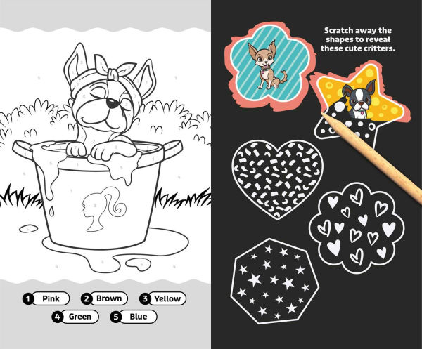 Barbie: Cute Critters Scratch Art