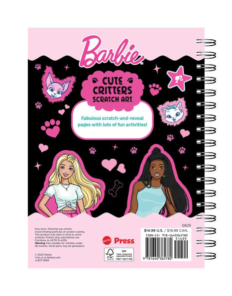 Barbie: Cute Critters Scratch Art