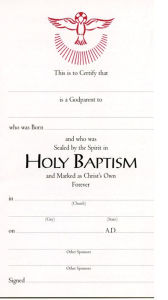 Title: Godparent's Certificate #500: Pack of 25, Author: Church Publishing Incorporated