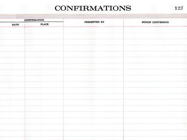 Register of Confirmation/Receptions #37: Small Size