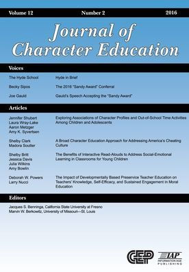 Journal of Character Education Vol 12 Issue 2 2016