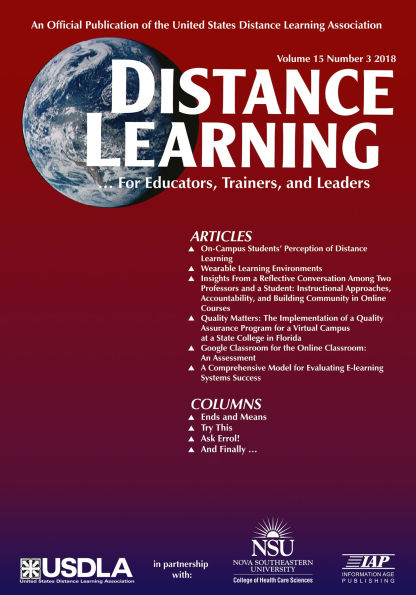 Distance Learning Vol 15 Issue 3