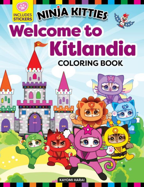 Ninja Kitties Coloring Book: Be Strong, Be Brave, Be Kind