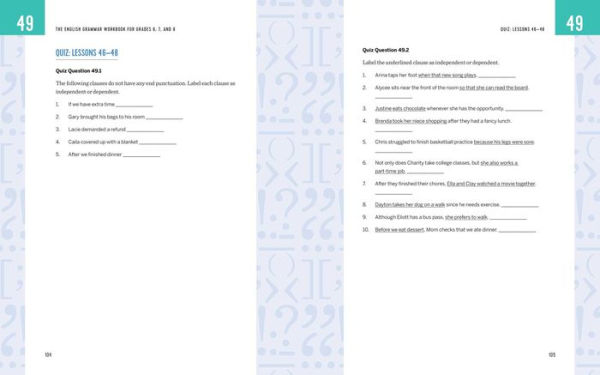 The English Grammar Workbook for Grades 6, 7, and 8: 125+ Simple Exercises to Improve Grammar, Punctuation, and Word Usage