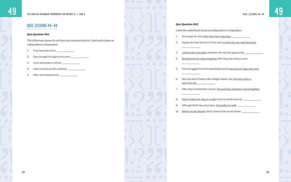 The English Grammar Workbook for Grades 6, 7, and 8: 125+ Simple Exercises to Improve Grammar, Punctuation, and Word Usage