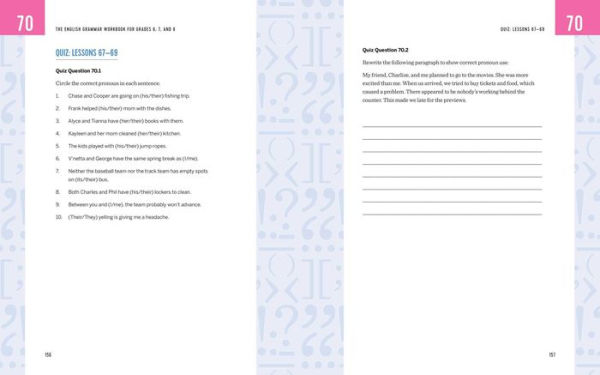 The English Grammar Workbook for Grades 6, 7, and 8: 125+ Simple Exercises to Improve Grammar, Punctuation, and Word Usage