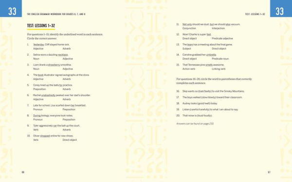 The English Grammar Workbook for Grades 6, 7, and 8: 125+ Simple Exercises to Improve Grammar, Punctuation, and Word Usage