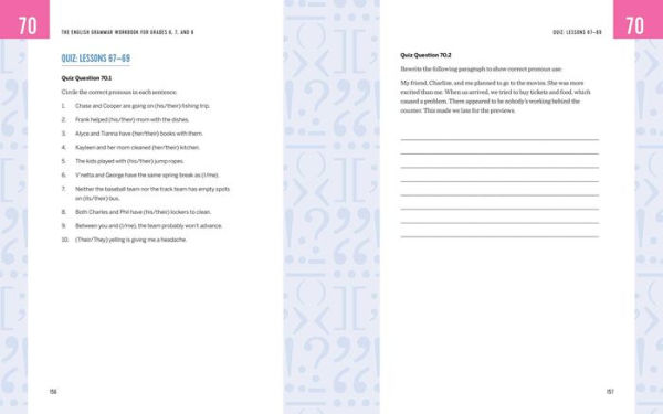 The English Grammar Workbook for Grades 6, 7, and 8: 125+ Simple Exercises to Improve Grammar, Punctuation, and Word Usage