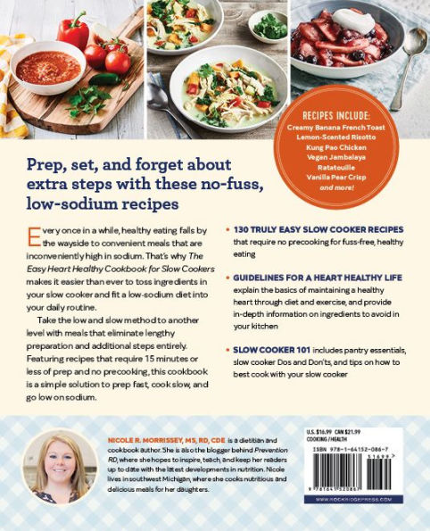 The Easy Heart Healthy Cookbook for Slow Cookers: 130 Prep-and-Go Low-Sodium Recipes