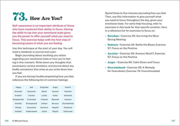 Five-Minute Focus: Exercises to Reduce Distraction, Improve Concentration, and Increase Performance