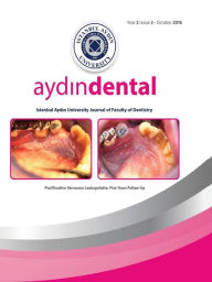 Title: Aydin Dental: Istanbul Aydin University Journal of Faculty of Dentistry, Author: Julide Ozen
