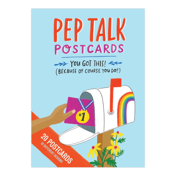 Pep Talk Postcard Book, 20 Postcards (2 Each 10 Styles)