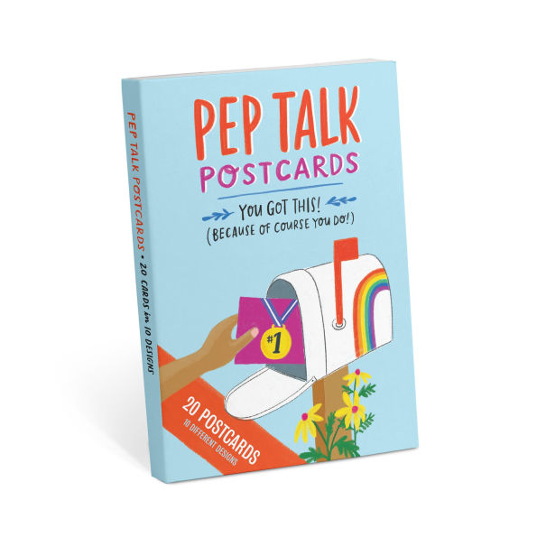Pep Talk Postcard Book, 20 Postcards (2 Each 10 Styles)