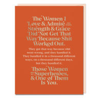 Title: The Women I Love and Admire Card, Author: Em & Friends