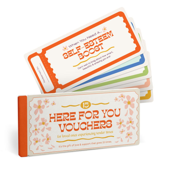 Here-For-You Vouchers, Empathy Gift Coupons, Book of 15 Perforated Vouchers