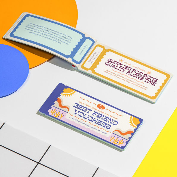Best Friend Vouchers, BFF Gift Coupons, Book of 15 Perforated Vouchers