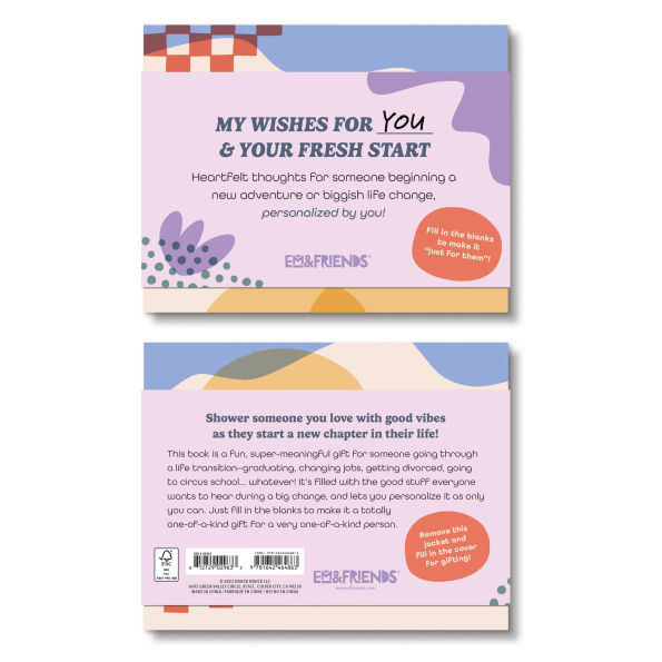 Fresh Start Fill-In Gift Book: A My Wishes for You Fill-In-the-Blank Book (Personalized By You)