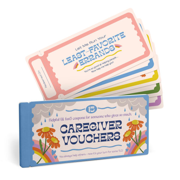 Care Giver Vouchers, Unique Caregiver Gift Coupon Book, 15 Perforated Vouchers