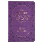 Alternative view 1 of Secure In The Arms Of God Faux Leather Guided Journal in Purple