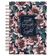 Title: Christian Art Gifts Inspirational Spiral Journal Lined Notebook for Women Walk by Faith 2 Cor. 5:7 Navy Blue 192 Ruled Pages, Large Wire Bound Hardcover, Author: Christian Art Gifts