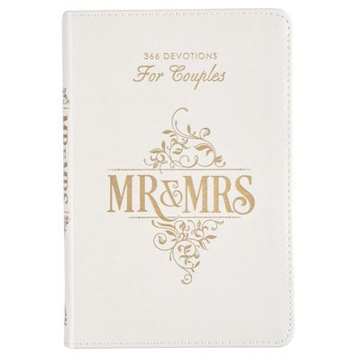 Gift Book Mr. & Mrs. White Faux Leather