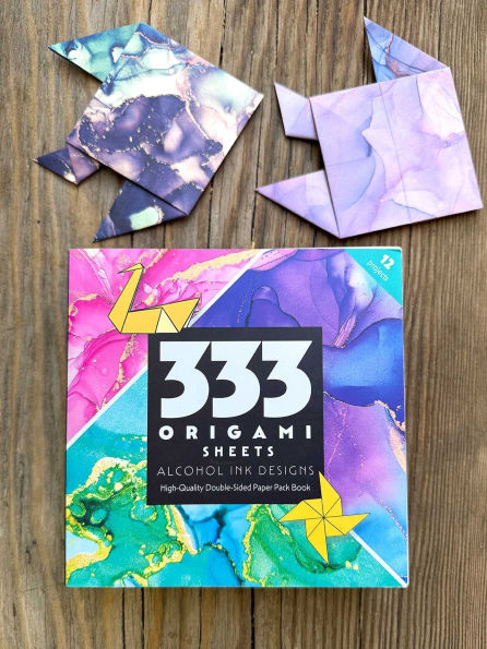 333 Origami Sheets Alcohol Ink Designs: High-Quality Double-Sided Paper Pack Book