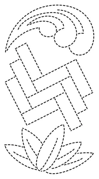 Sashiko Stencils #2 Crests, Borders & Classic Motifs: 9 Embroidery Designs 3'' x 5'', Accurate Stitches & Spacing Every Time