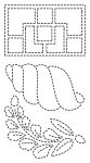 Alternative view 4 of Sashiko Stencils #2 Crests, Borders & Classic Motifs: 9 Embroidery Designs 3'' x 5'', Accurate Stitches & Spacing Every Time