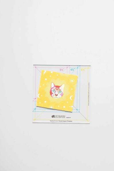 fast2cut 3-in-1 Simple Square Template: Easily Cut 3 1/2 , 4 1/2 & 5 1/2 Squares