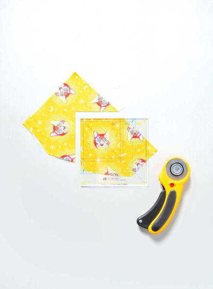 fast2cut 3-in-1 Simple Square Template: Easily Cut 3 1/2 , 4 1/2 & 5 1/2 Squares