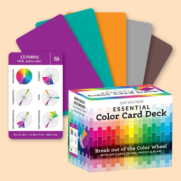 Essential Color Card Deck: Break out of the Color Wheel with 200 Cards to Mix, Match & Plan! Includes Hues, Tints, Tones, Shades & Values
