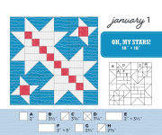 Alternative view 9 of Quilter's NEW Perpetual Block-a-Day Calendar