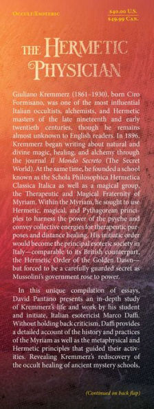 the Hermetic Physician: Magical Teachings of Giuliano Kremmerz and Fraternity Myriam