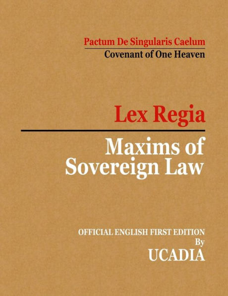 Maxims of Sovereign Law: Lex Regia