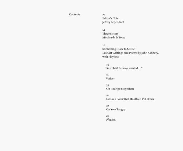 Something Close to Music: Late Art Writings, Poems, and Playlists