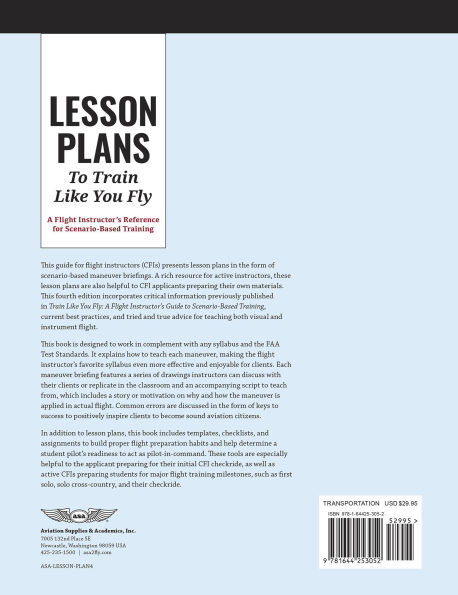 Lesson Plans to Train Like You Fly: A Flight Instructor's Reference for Scenario-Based Training