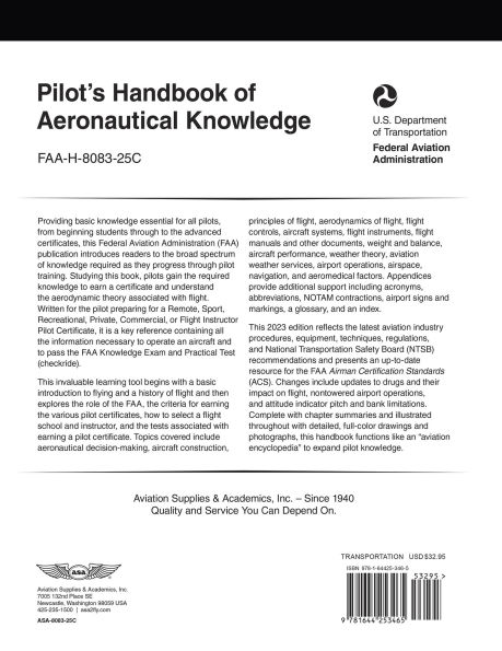 Pilot's Handbook of Aeronautical Knowledge (2025): FAA-H-8083-25C